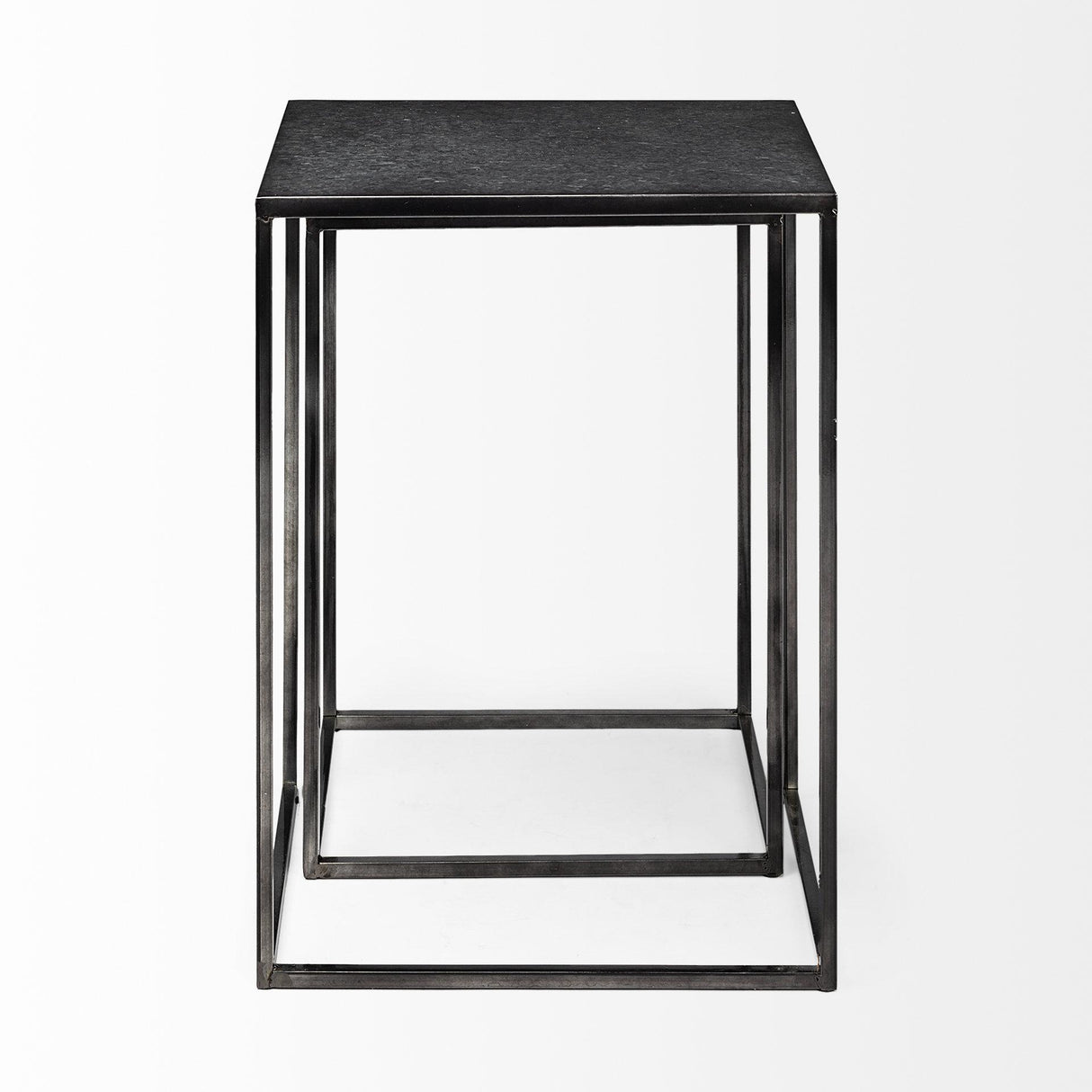 Mercana Kasey (Set of 2) 17.7L x 12.6W x 24.4H Galvanized Metal Nesting Accent Tables