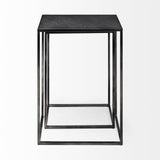 Mercana Kasey (Set of 2) 17.7L x 12.6W x 24.4H Galvanized Metal Nesting Accent Tables