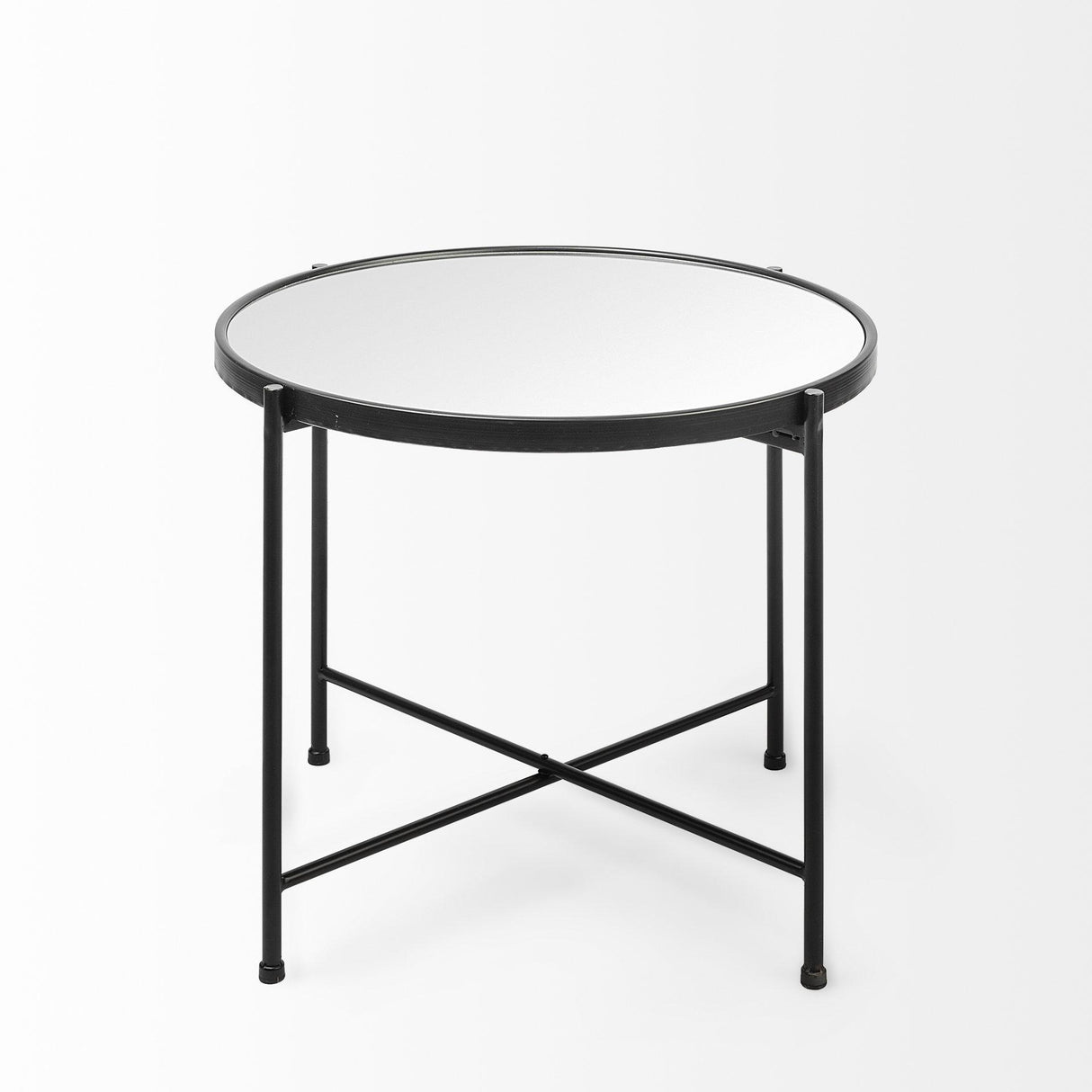 Mercana Samantha (Large) Black Mirror Top Accent Table