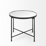 Mercana Samantha (Large) Black Mirror Top Accent Table