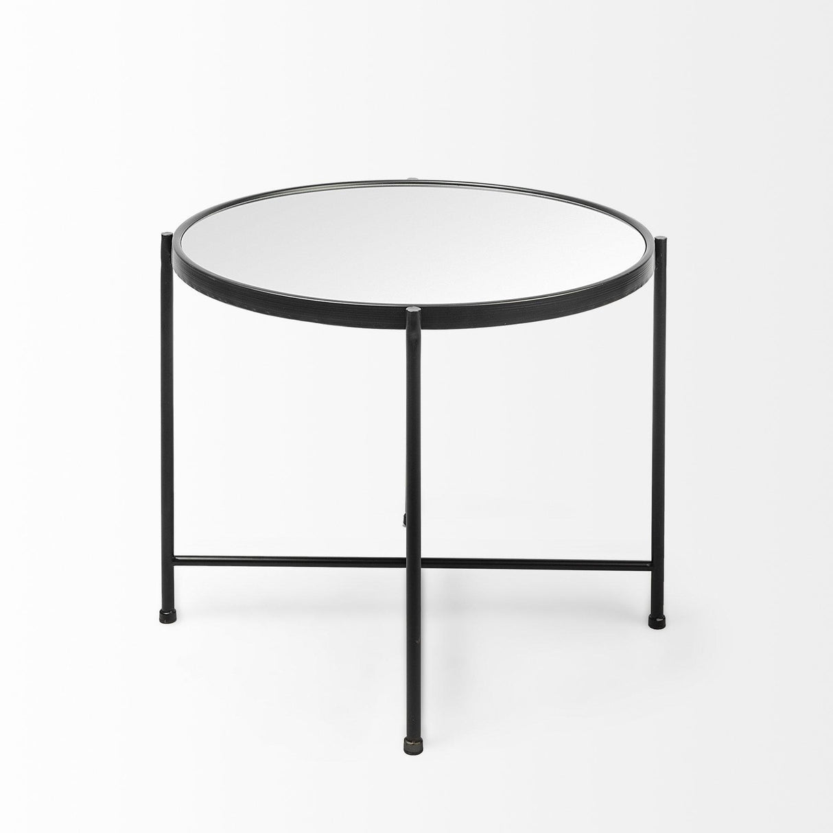 Mercana Samantha (Large) Black Mirror Top Accent Table