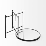 Mercana Samantha (Large) Black Mirror Top Accent Table