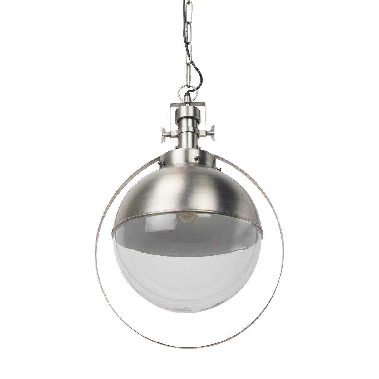 Mercana Leighton 15.0L x 15.0W x 20.0H Antique Nickel Pendant Light