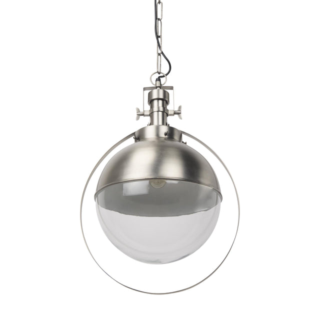Mercana Leighton 15.0L x 15.0W x 20.0H Antique Nickel Pendant Light