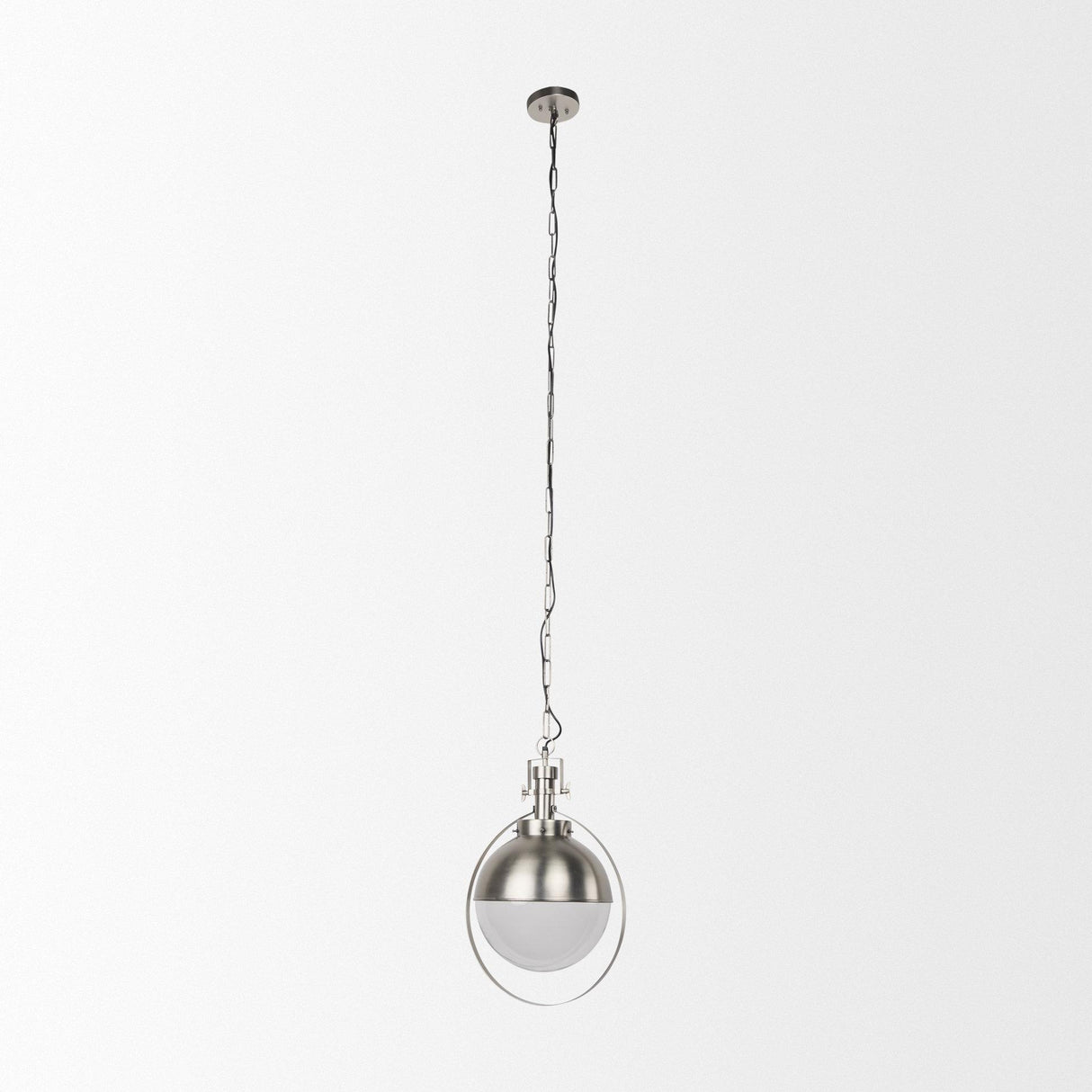 Mercana Leighton 15.0L x 15.0W x 20.0H Antique Nickel Pendant Light
