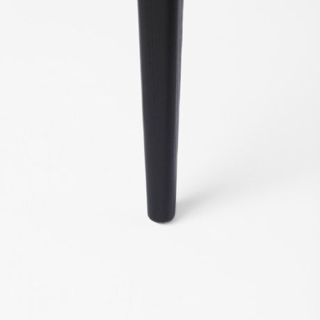 Mercana Clara Black Wood W/ Cream Fabric Seat and Cane Back Dining Chair