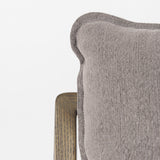 Mercana Brayden 28.3L x 34.1W x 35H Dark Brown Wood W/ Gray Fabric Seat Accent Chair