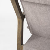 Mercana Brayden 28.3L x 34.1W x 35H Dark Brown Wood W/ Gray Fabric Seat Accent Chair
