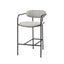 Mercana Parker Gray Fabric Seat Black Metal Counter Stool
