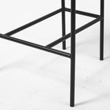 Mercana Parker Gray Fabric Seat Black Metal Counter Stool