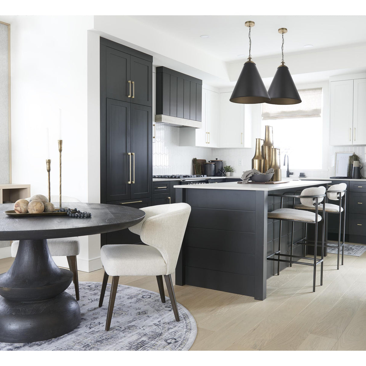 Mercana Parker Gray Fabric Seat Black Metal Counter Stool