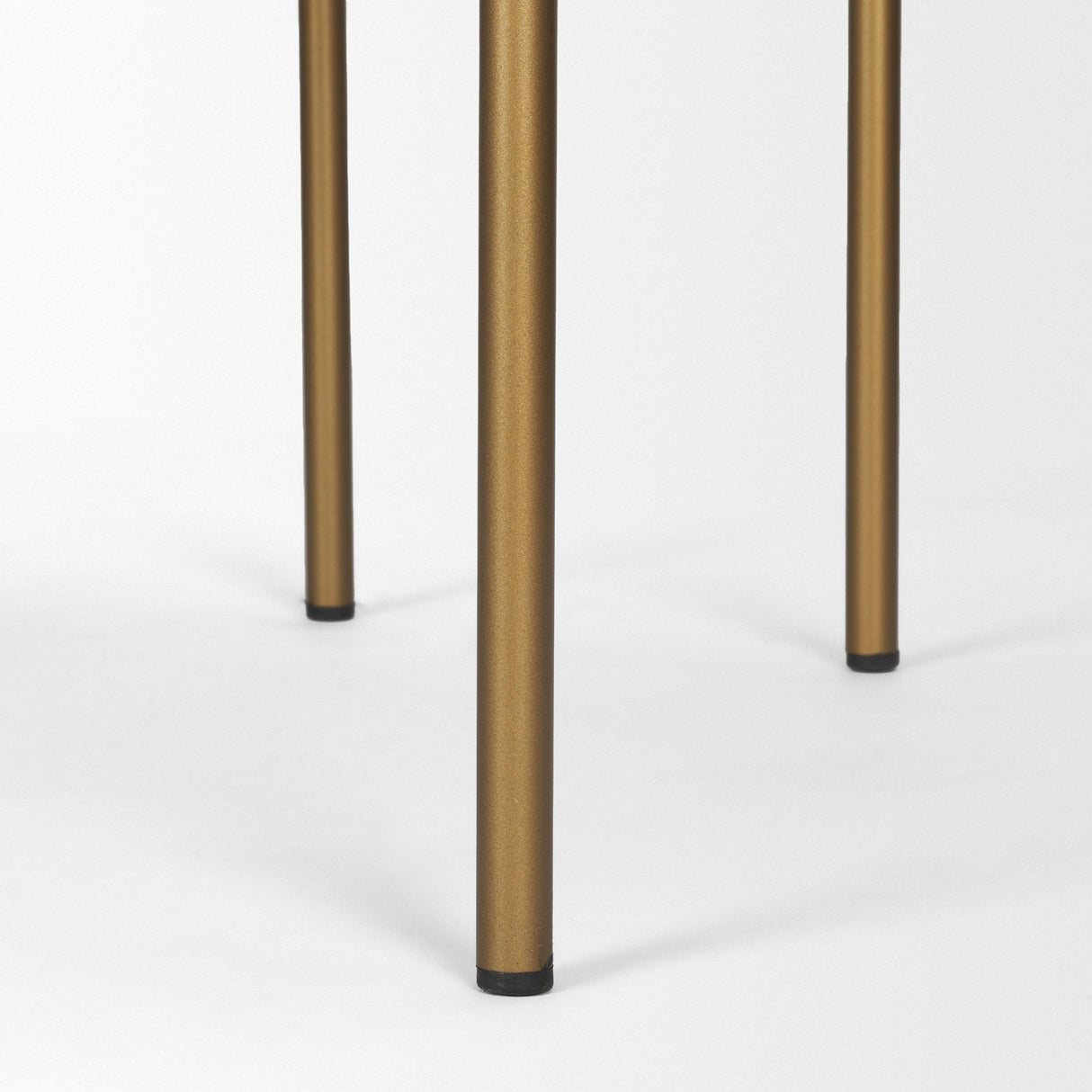 Mercana Parker Brown Faux Leather Seat Gold Metal Bar Stool