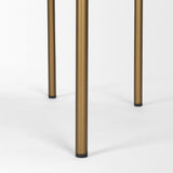 Mercana Parker Brown Faux Leather Seat Gold Metal Bar Stool