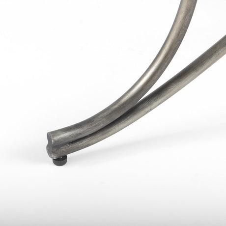 Mercana Ayla 55L x 17.6W x 18H Cream Fabric Seat W/ Antique Nickel Frame Bench