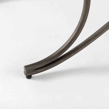 Mercana Ayla 55L x 17.6W x 18H Dark Gray Fabric Seat W/ Dark Nickel Metal Frame Bench