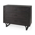 Mercana Giselle I 40L x 16W Dark Brown Fir Veneer 3 Drawer Accent Cabinet