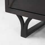 Mercana Giselle I 40L x 16W Dark Brown Fir Veneer 3 Drawer Accent Cabinet