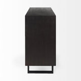 Mercana Giselle I 40L x 16W Dark Brown Fir Veneer 3 Drawer Accent Cabinet