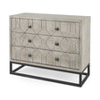 Mercana Genevieve I 39L x 16W Light Brown Fir Veneer 3 Drawer Accent Cabinet