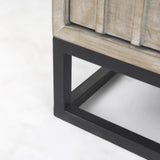 Mercana Genevieve I 39L x 16W Light Brown Fir Veneer 3 Drawer Accent Cabinet