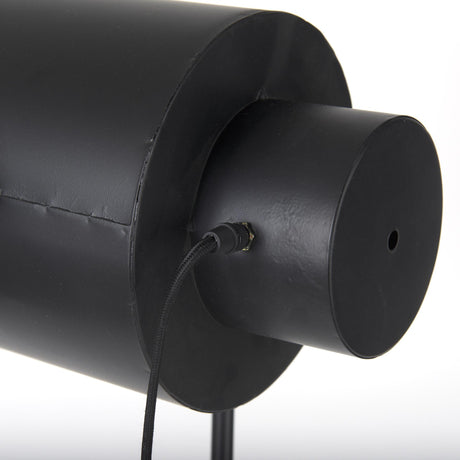 Mercana Debdou 22L x 22W x 61H Black and White Metal Adjustable Cinema-Style Floor Lamp