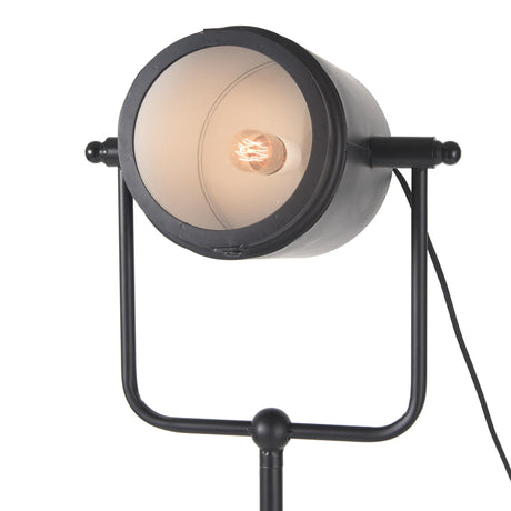 Mercana Debdou 22L x 22W x 61H Black and White Metal Adjustable Cinema-Style Floor Lamp