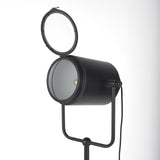 Mercana Debdou 22L x 22W x 61H Black and White Metal Adjustable Cinema-Style Floor Lamp