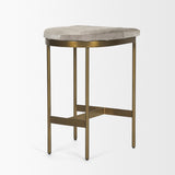 Mercana Millie 16.75 X 17.75 X 26.25 Hair-on-hide Seat W/ Gold Metal Frame Counter Stool