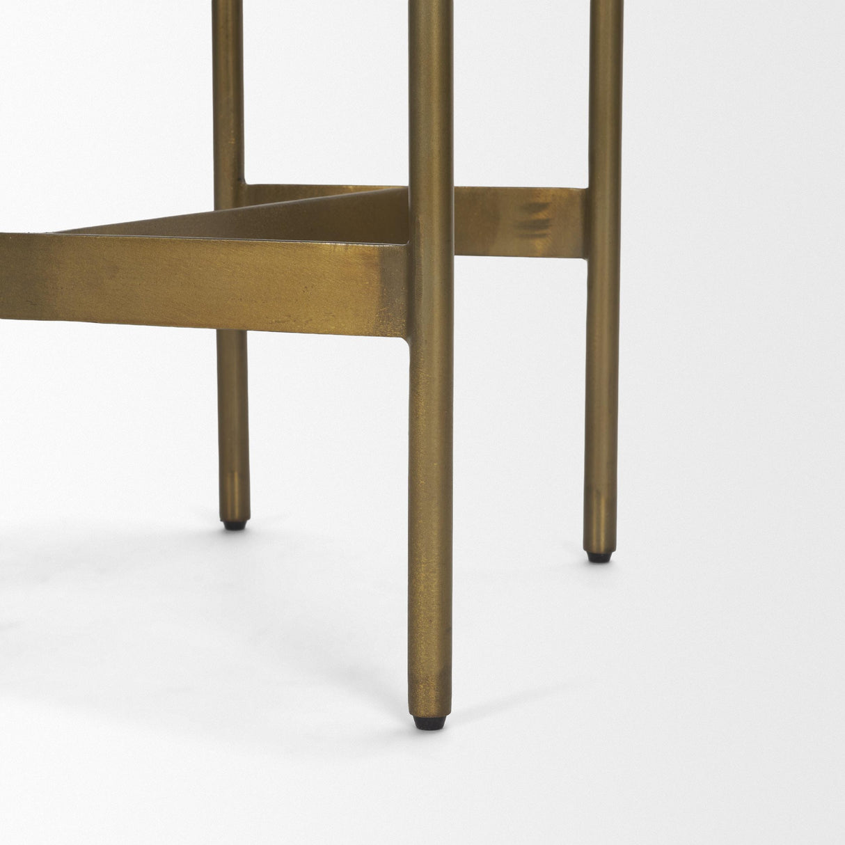 Mercana Millie 16.75 X 17.75 X 26.25 Hair-on-hide Seat W/ Gold Metal Frame Counter Stool