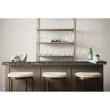 Mercana Millie 16.75 X 17.75 X 26.25 Hair-on-hide Seat W/ Gold Metal Frame Counter Stool