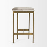 Mercana Millie 16.75 X 17.75 X 26.25 Hair-on-hide Seat W/ Gold Metal Frame Counter Stool
