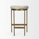 Mercana Millie 16.75 X 17.75 X 26.25 Hair-on-hide Seat W/ Gold Metal Frame Counter Stool