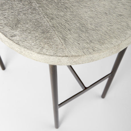 Mercana Millie 16.75 X 17.75 X 30 Hair-on-hide Seat W/ Gold Frame Bar Stool