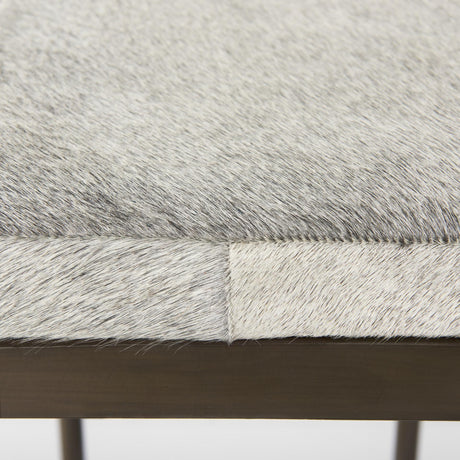 Mercana Millie 16.75 X 17.75 X 30 Hair-on-hide Seat W/ Gold Frame Bar Stool