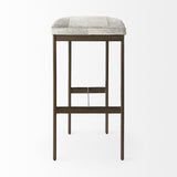 Mercana Millie 16.75 X 17.75 X 30 Hair-on-hide Seat W/ Gold Frame Bar Stool