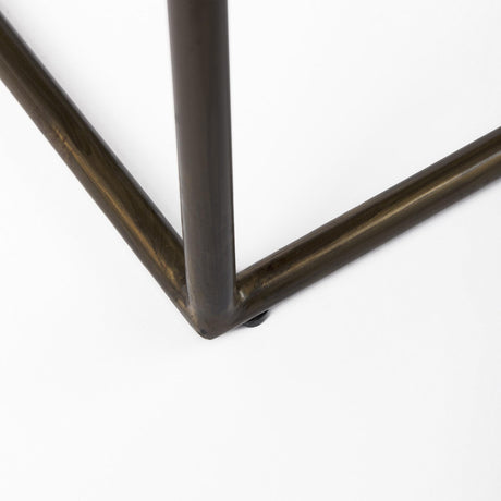 Mercana Clarissa 18.0L x 16.0W x 30.25H Black Woven Leather Seat W/ Gold Frame Bar Stool