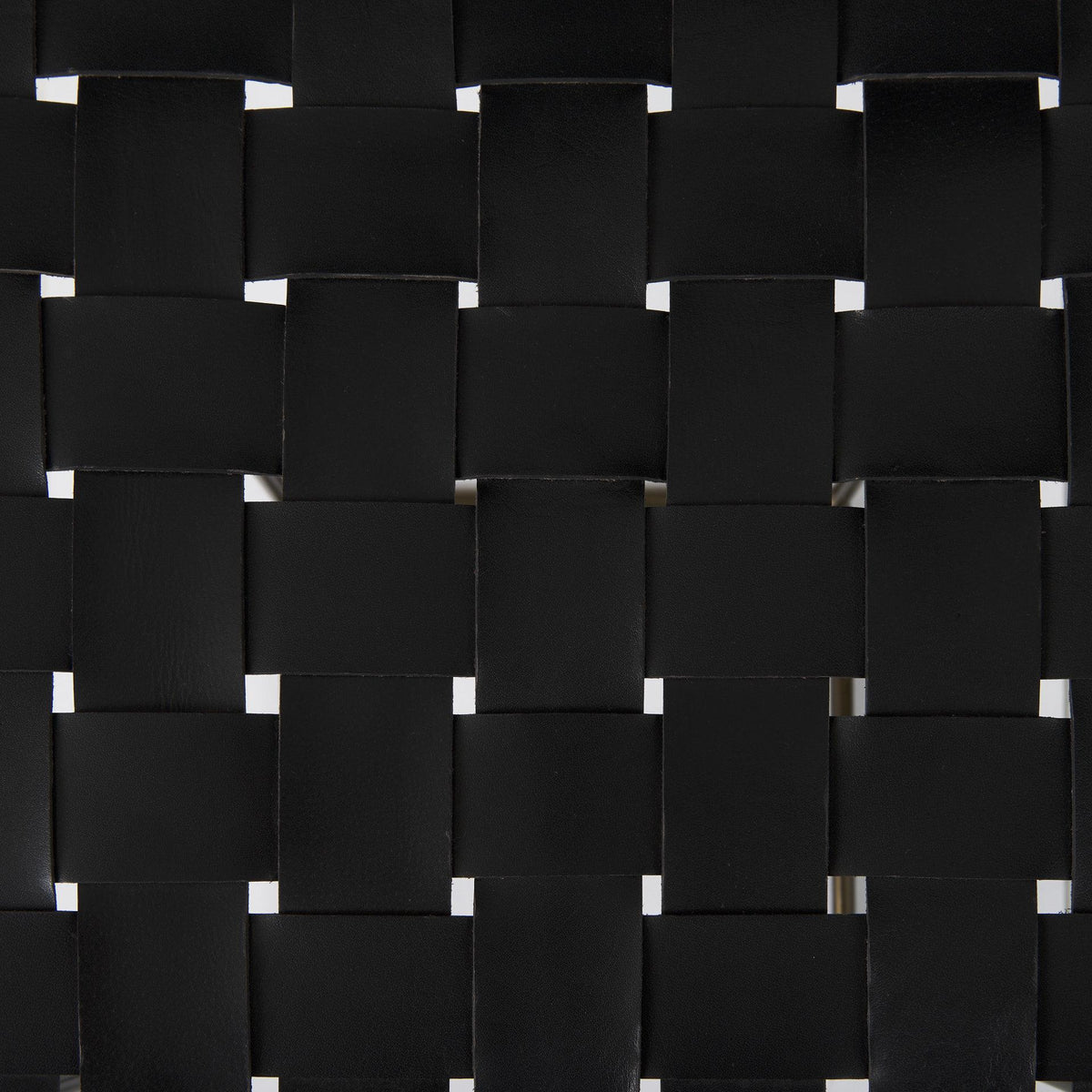 Mercana Clarissa 18.0L x 16.0W x 30.25H Black Woven Leather Seat W/ Gold Frame Bar Stool