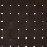 Mercana Clarissa 18.0L x 16.0W x 26.25H Dark Brown Woven Leather Seat W/ Black Iron Frame Counter Stool