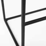 Mercana Clarissa 18.0L x 16.0W x 30.25H Dark Brown Woven Leather Seat W/ Black Metal Frame Bar Stool