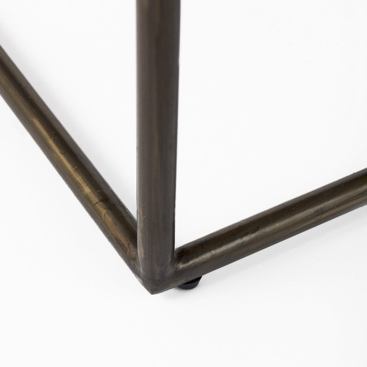 Mercana Clarissa 18.0L x 16.0W x 26.25H Black Woven Leather Seat W/ Gold Frame Counter Stool