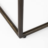 Mercana Clarissa 18.0L x 16.0W x 26.25H Black Woven Leather Seat W/ Gold Frame Counter Stool