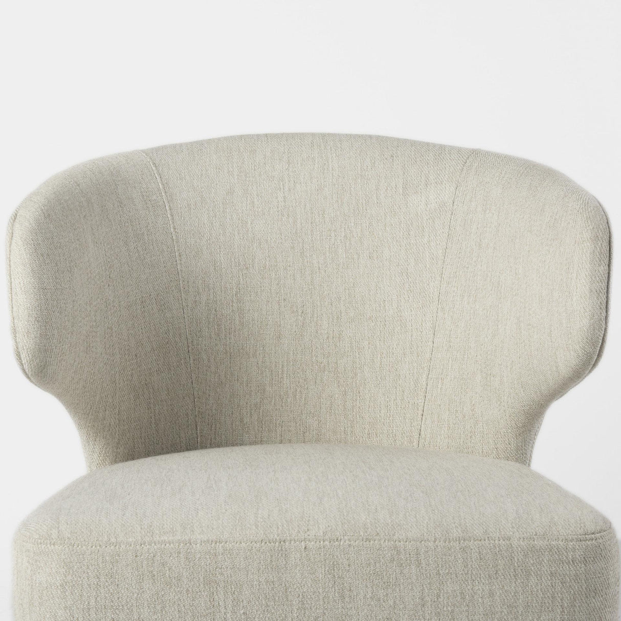Mercana Niles 22.5L x 24.0W x 32.0H Cream Fabric Seat W/ Dark Brown Wooden Legs Wingback Dining Chair
