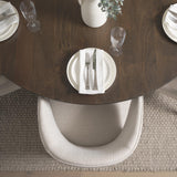 Mercana Niles 22.5L x 24.0W x 32.0H Cream Fabric Seat W/ Dark Brown Wooden Legs Wingback Dining Chair