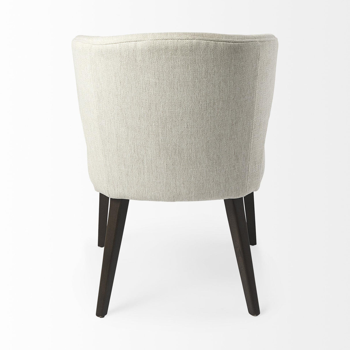 Mercana Niles 22.5L x 24.0W x 32.0H Cream Fabric Seat W/ Dark Brown Wooden Legs Wingback Dining Chair