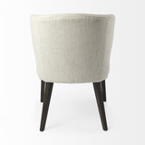 Mercana Niles 22.5L x 24.0W x 32.0H Cream Fabric Seat W/ Dark Brown Wooden Legs Wingback Dining Chair