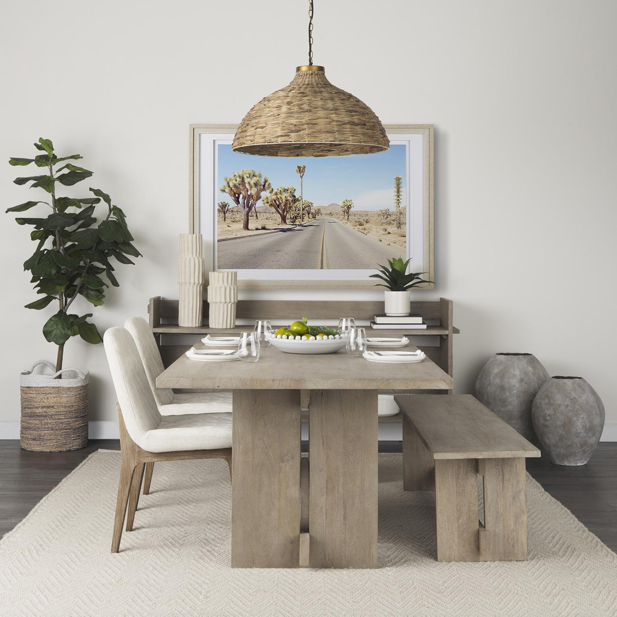 Mercana Gobi 23L x 28H Large Tan Ceramic Oval Vase