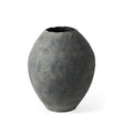 Mercana Gobi 20L x 23H Small Gray Ceramic Oval Vase