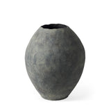 Mercana Gobi 20L x 23H Small Gray Ceramic Oval Vase