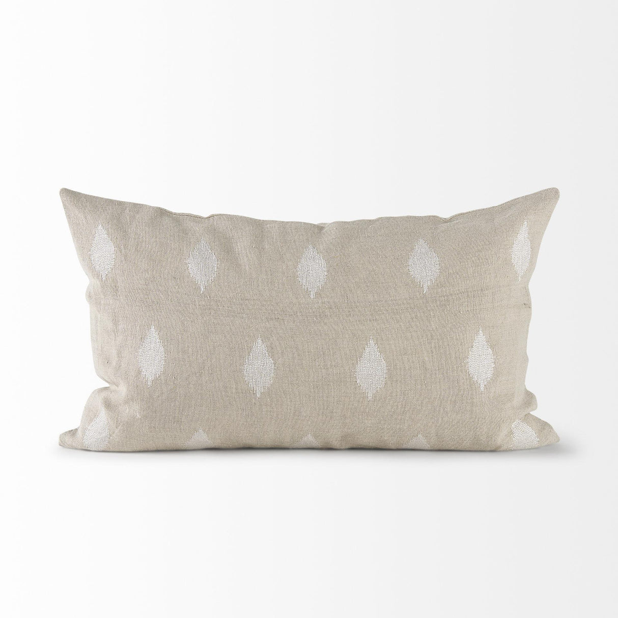 Mercana Enya 13L x 21W Beige and Cream Fabric Patterned Decorative Pillow Cover