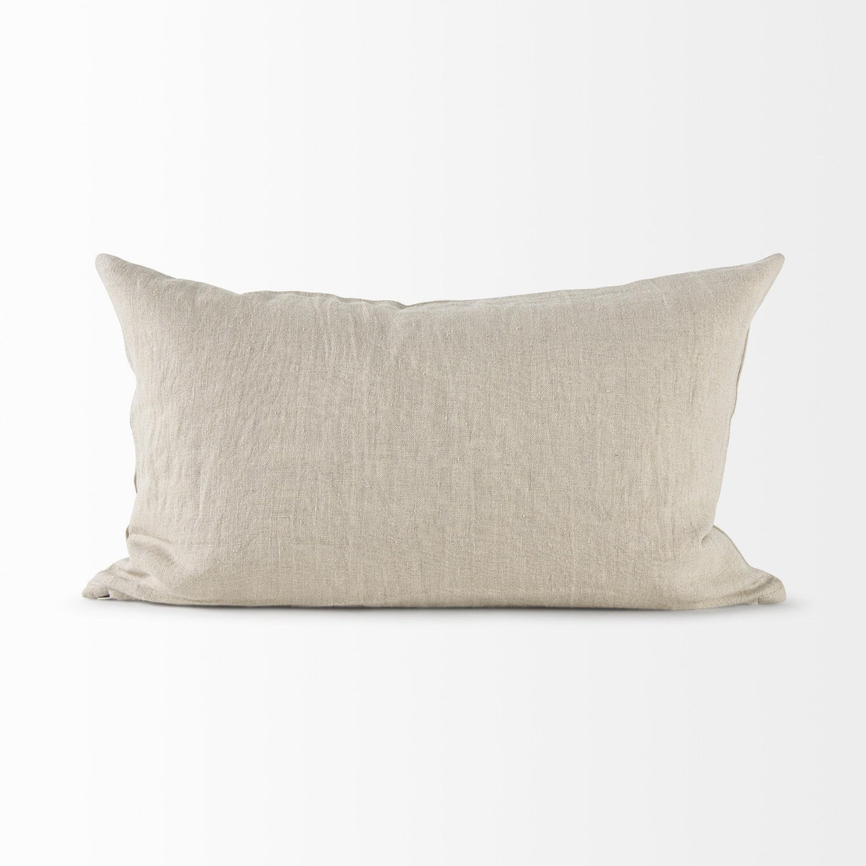 Mercana Enya 13L x 21W Beige and Cream Fabric Patterned Decorative Pillow Cover